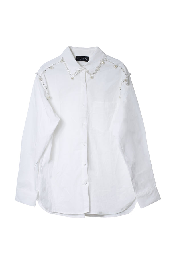 PEARL COLLAR SHIRT