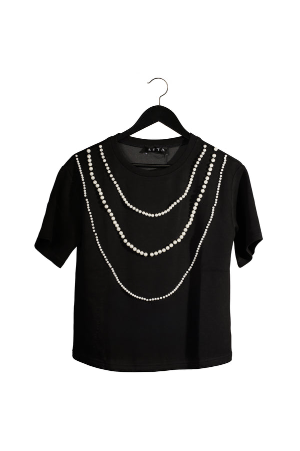 PEARL COLLAR T-SHIRT