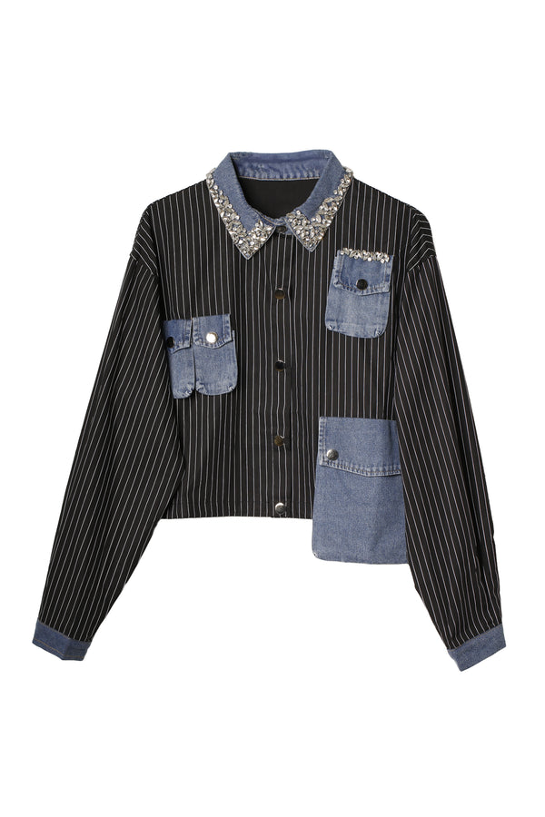 STRYPE CRYSTAL SHIRT BLACK